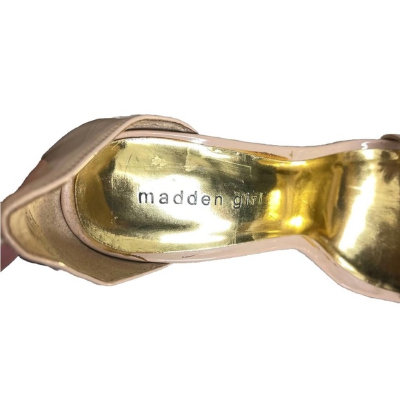 Madden Girl Womens Dafney Nude Cream Stiletto Peeptoe Ankle Strap Size 10M - Picture 4 of 10